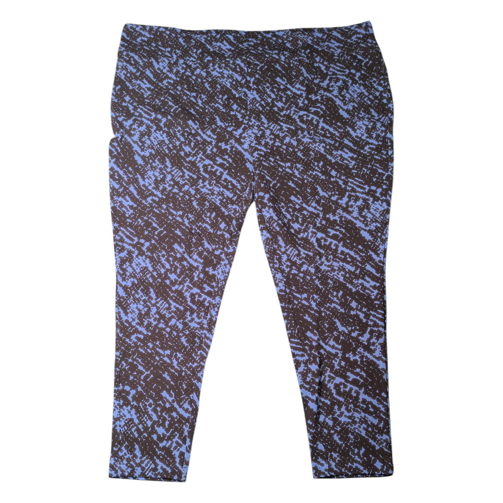 Terra & Sky - Leggings Animal Print - Plus Size 4X(28w-30w)- Blue And Black-NWT